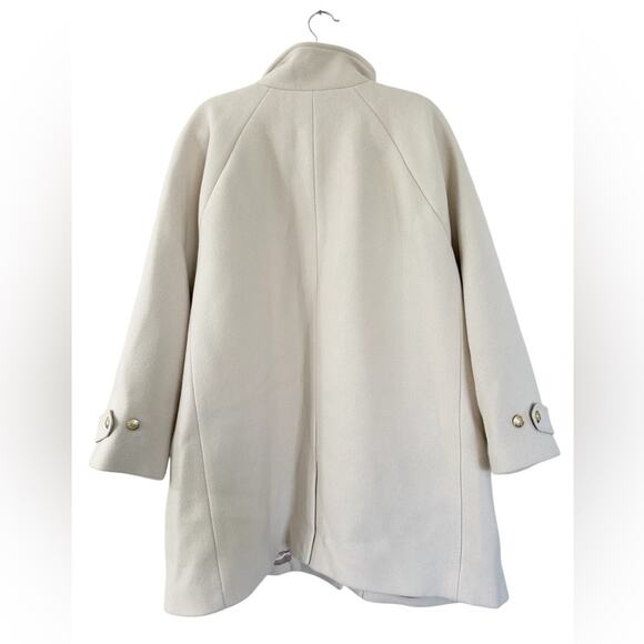 J. Crew Toscana Coat in Italian Stadium-Cloth Wool Blend Natural Plus Sz 22 NWT - Picture 4 of 16